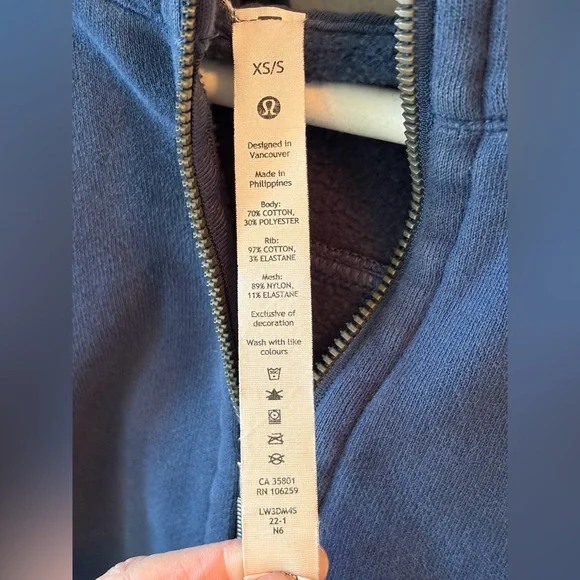 Lululemon Scuba Oversize Half-Zip Hoodie - Mineral Blue - XS/S - Picture 3 of 5